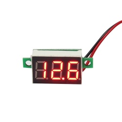 Автомобильные светодиодные часы-термометр-вольтметр красные