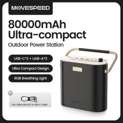 Большой повербанк MOVESPEED S80: 80000 мАч и 130 Вт