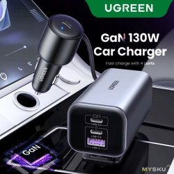 Зарядное устройство UGREEN EC706 в прикуриватель авто. Мощный, многопортовый и холодный. Прощай перезагрузка