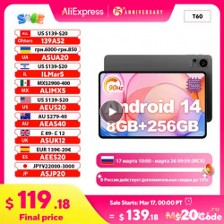 102$-108$ и 120$-134$ Скидка на планшеты Teclast T50 Plus 11" и Teclast T60 12"