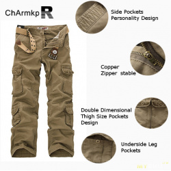 Брюки карго, армейские джинсы - все это мужские штаны в стиле милитари с накладнымикарманами по бокам