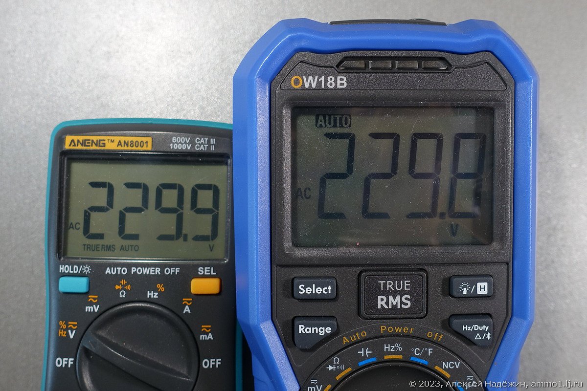 Мультиметр с Bluetooth и регистратором OWON OW18B